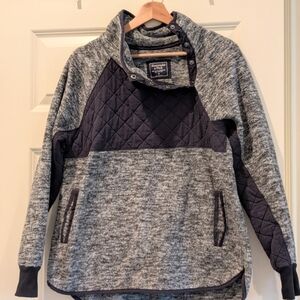 Abercrombie & Fitch Gray and Black Pullover